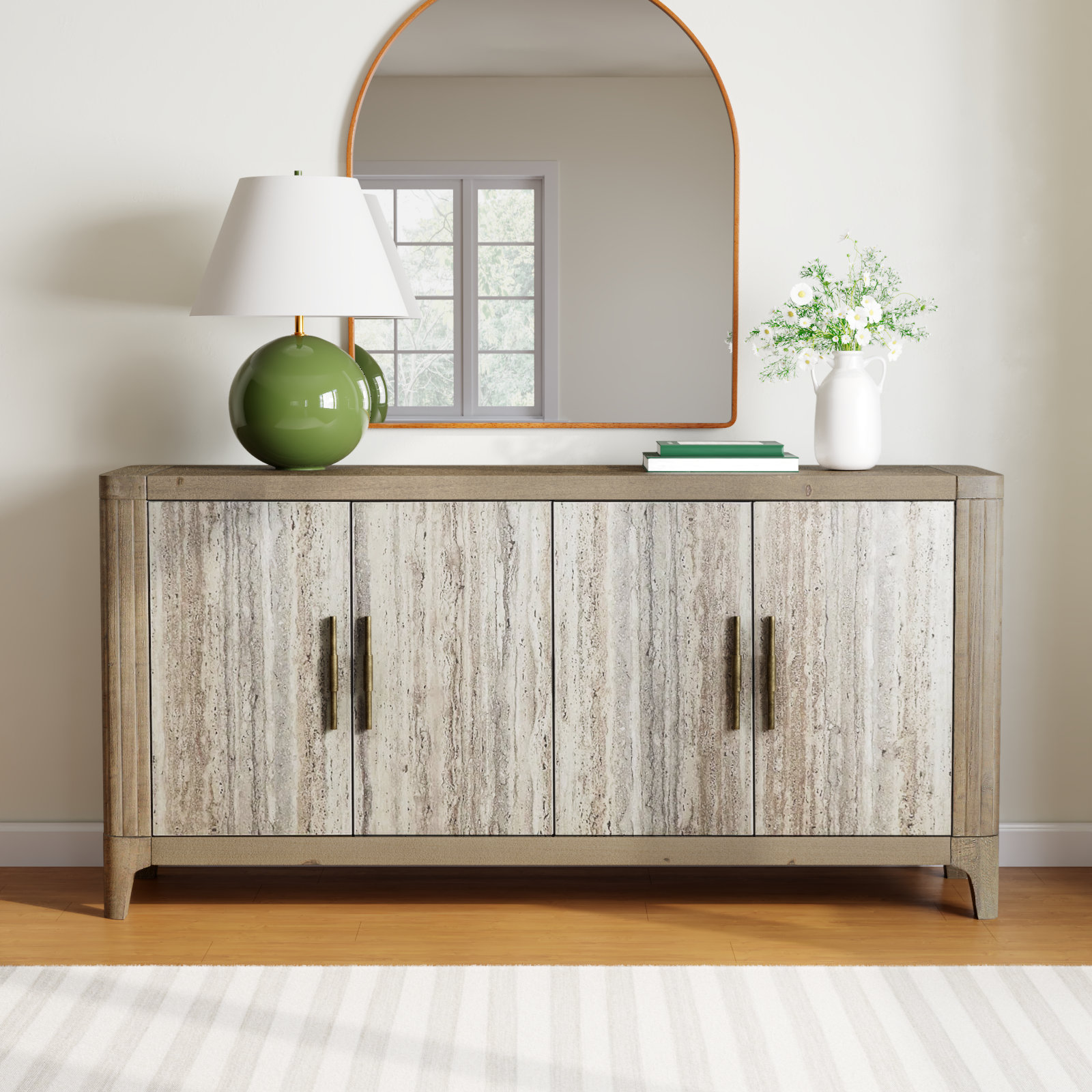 Carley 72" Reclaimed Wood Sideboard, Brown