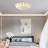 23.62 Inch Modern Crystal Flush Mount Lotus Chandelier Luxury Embedded Ceiling Light with Remote Control