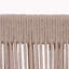 Tabouret d'extérieur, corde beige avec coussin beige, ensemble de 2