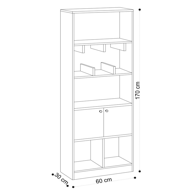 Sisemore 170cm H x 60cm W Standard Bookcase