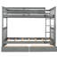 Lit superposé gris avec rangement Twintwin - Solution de chambre à coucher peu encombrante de qualité fiable
