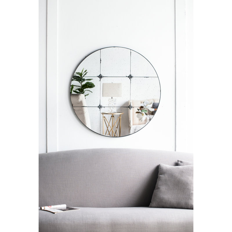 Miroir mural 36 po en verre antique