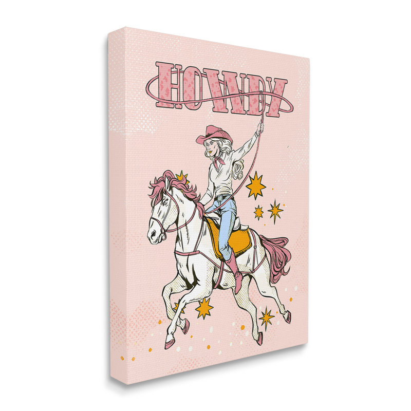 "Vintage Pastel Howdy" par Ziwei Li sur toile, H 48 po x l 36 po