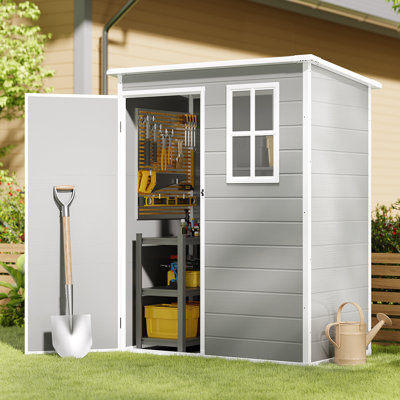 5 ft. W × 3 ft. D Durable Resin Outdoor Storage Shed With Floor