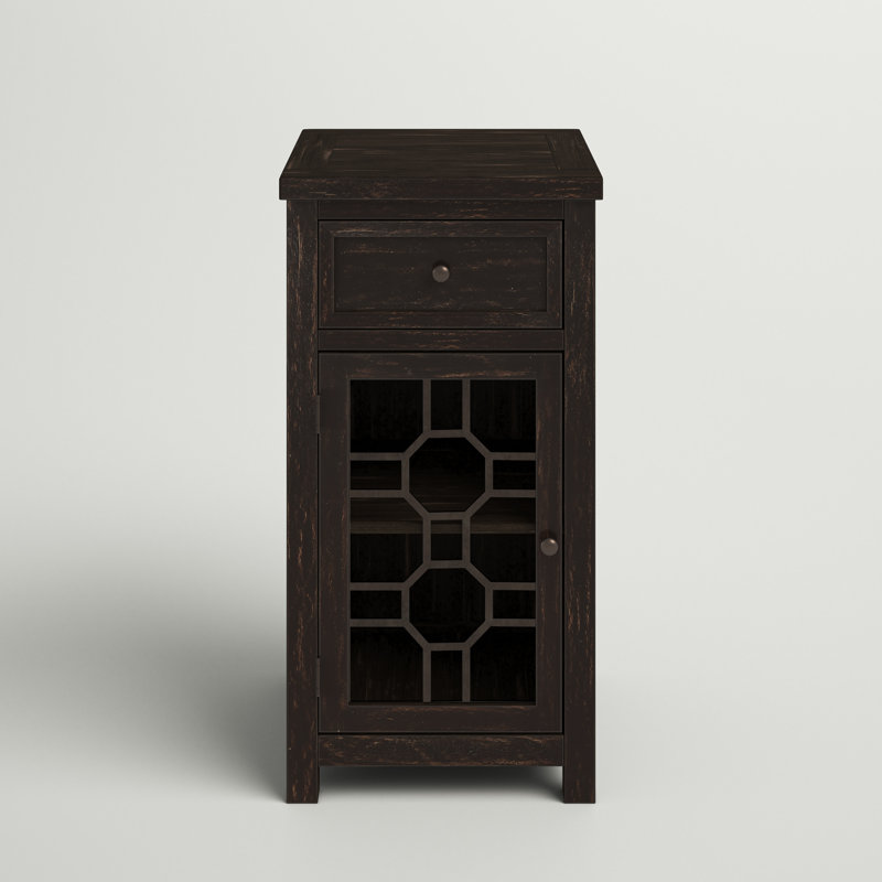 End Table with Storage, Antique Black