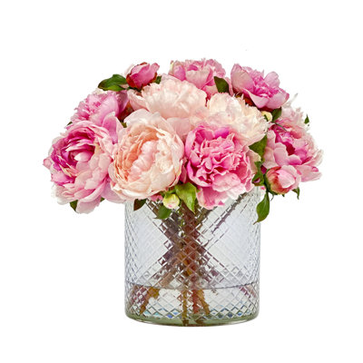 PEONY IN CUT GLASS