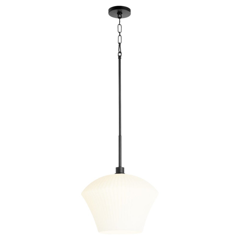 Luminaire suspendu 1 lumière Monsita, Matte Black