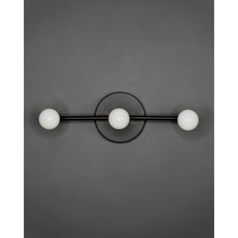 Claramae Armed Sconce, Matte Black