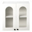 Armoire murale en verre arquée, porte-tablette flottante non réglable pour cuisine, salle de bain et salon