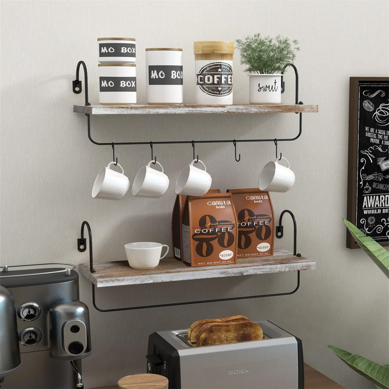 Protaras 2 Piece Floating Shelf, White