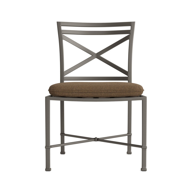 Venetian Outdoor Dining Side Chair, Fusion Moccasian, Brown, Mica