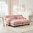 Pink Chenille Cloud Upholstered Loveseat Sectional With 2 Ottomans, 2 Lumbar & 2 Throw Pillows For Small Spaces Living Room