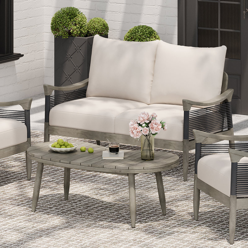 Jae Modern 2-Piece Conversation Set, Gray/Gray