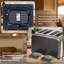 Seedeem Toaster 4 Slice, Stainless Toaster & Touch Control, Lcd Display, 6 Bread Type, 7 Shade Settings, 1.5'' Wide Slots, Cancel/defrost/reheat, Removable Crumb Tray, 1800w, Dark Metallic-116490024