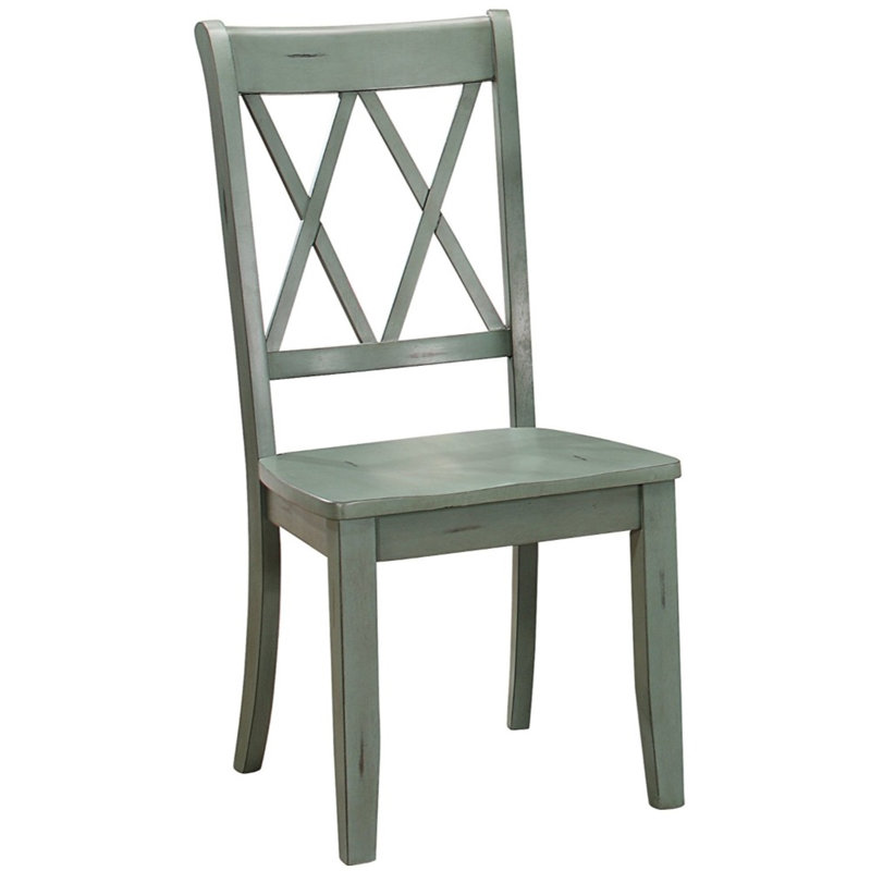Chaise d'appoint en bois massif Anndy, Gris