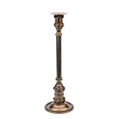 Antique Brass Leaf Candleholder