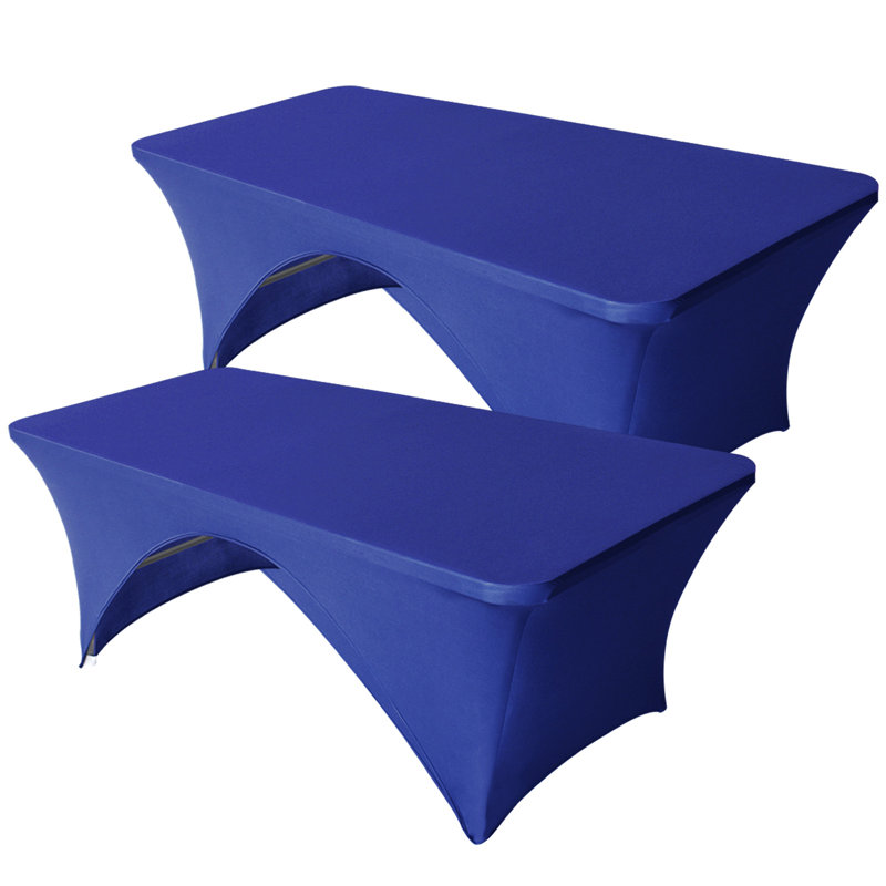 Housses pour table pliante rectangulaire Eider & Ivory ™, Bleu marine, 96 po x 30 po, 2