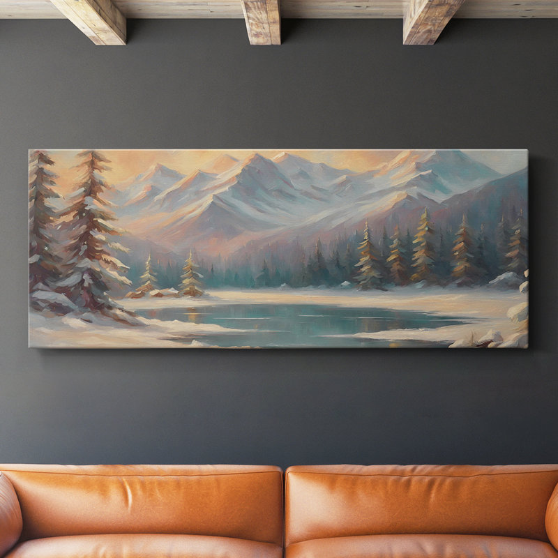 Série paysage - CCDXV - Toile tendue avec châssis - Prêt à accrocher, H 16 po x l 40 po