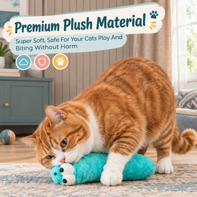Ensemble de 3 bâtons à chat de 32 cm avec bruit de froissement, jouets interactifs doux et résistants pour le jeu et l'exercice des chatons d'intérieur