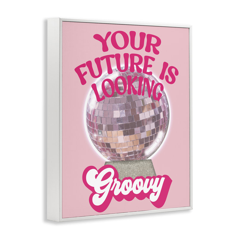 Future Looking Groovy Disco Giclee Art by Anna Quach, Coastal White Framed Giclee, 20" H x 16" W