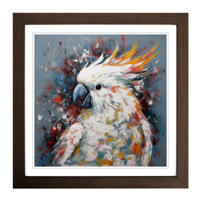 Cockatoo Abstract Expressionism No.1 - Framed Print