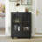 Mekyle 38''H Buffet Cabinet With 2 Glass Doors And Drawer-928233309
