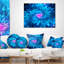 Coussin lombaire floral brillant à fleurs