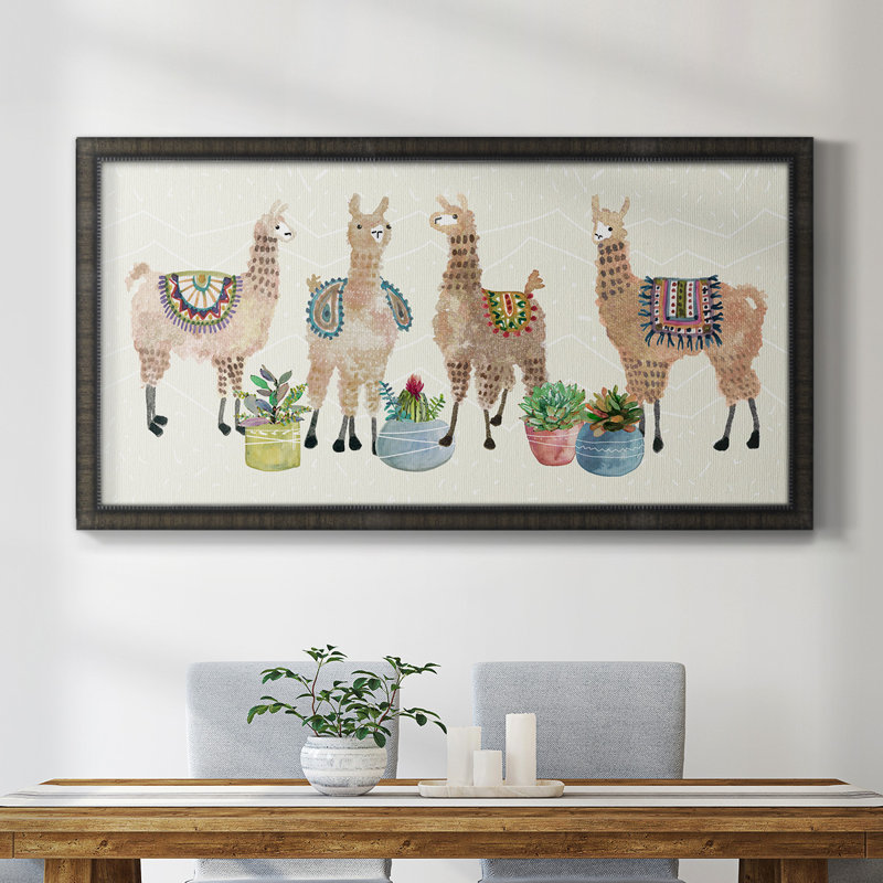 " Llama Party ", 25" H x 45" W x 1" D