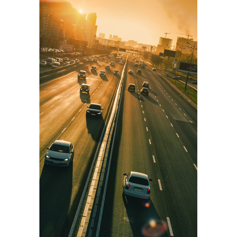 Cars On Highway - Wrapped Canvas Print, 50.8cm H x 76.2cm W