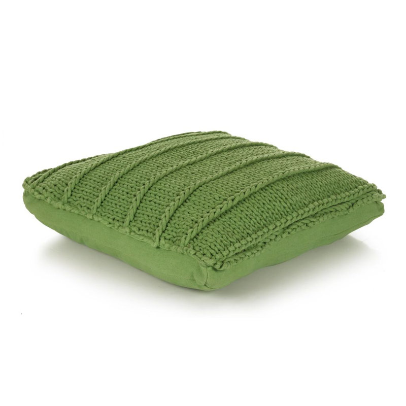 Villasenor Square Floor Cushion Cover, Green