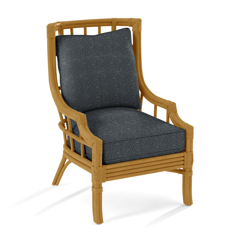 Fauteuil large 28,5 po Seville, Tissu écossais beige / gris 0107-84, Minéral