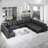 Zendajas Upholstered U-Shaped Sectional-961381301