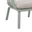 Fauteuil club d'extérieur en PP, fini vert avec coussin beige, ensemble de 2-573603196