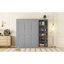 Grand lit escamotable mural avec tablettes, gris-1286113814-1286113819