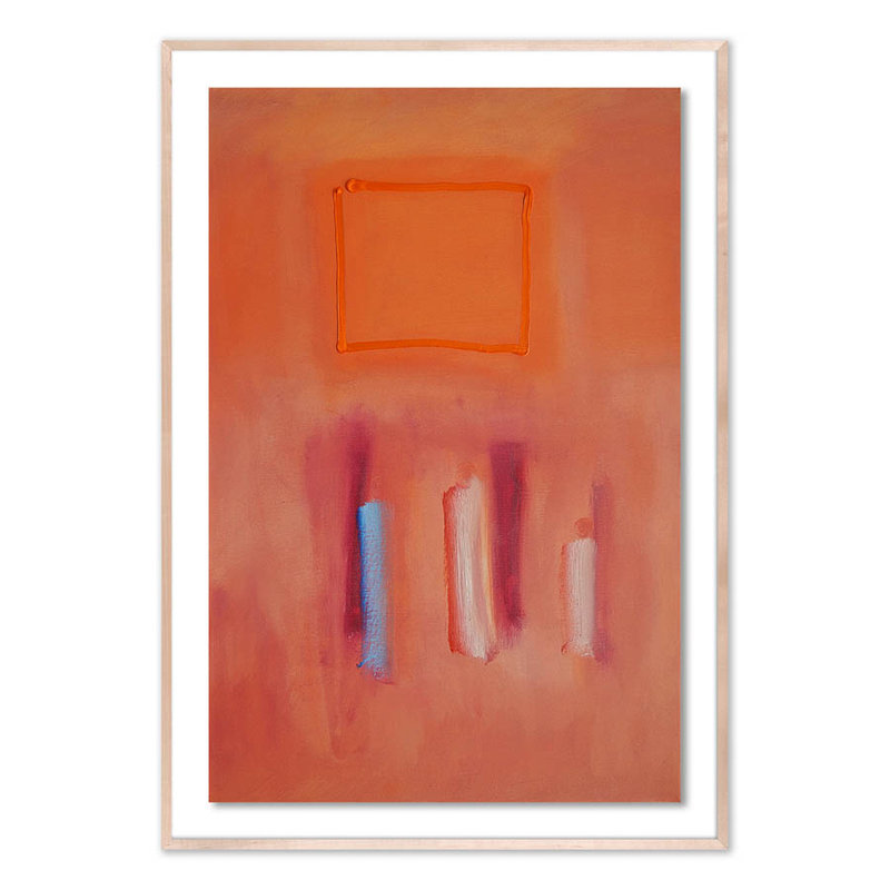 Orange Souk II Print by Charles Stuart, 60" H x 42" W x 2.5" D, Natural