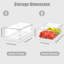 Ensemble de 6 organisateurs de garde-manger et rangement, bacs de rangement de cuisine empilables transparents avec poignées, organisateur de nourriture pour armoire de réfrigérateur de salle de bain-125344383