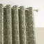 Chenille Leaves Lined Eyelet Curtains-133726511-133726514