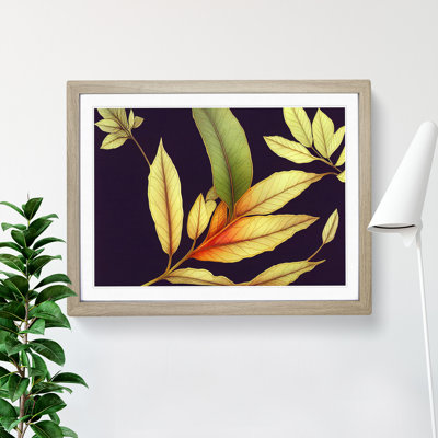 XH1022-8324X Stimulating Autumn Leaf 1 Piece Single Picture Frame Painting