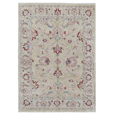 Hand-Knotted High-Quality Beige Area Rug