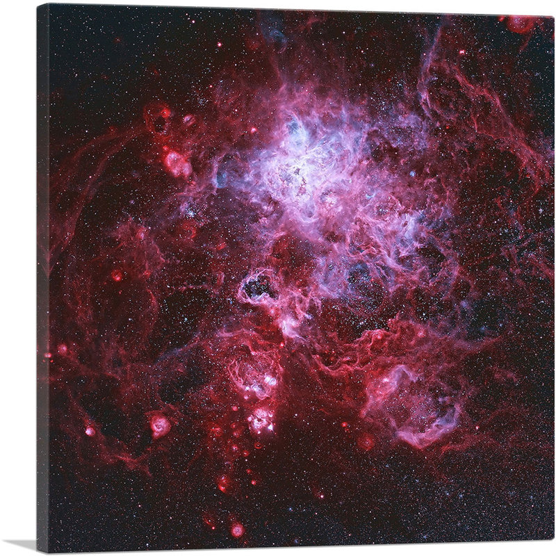 Tarantula Nebula Hubble Telescope NASA - Reproduction de photo sur toile tendue, H 18 po x l 18 po x 1,5 po