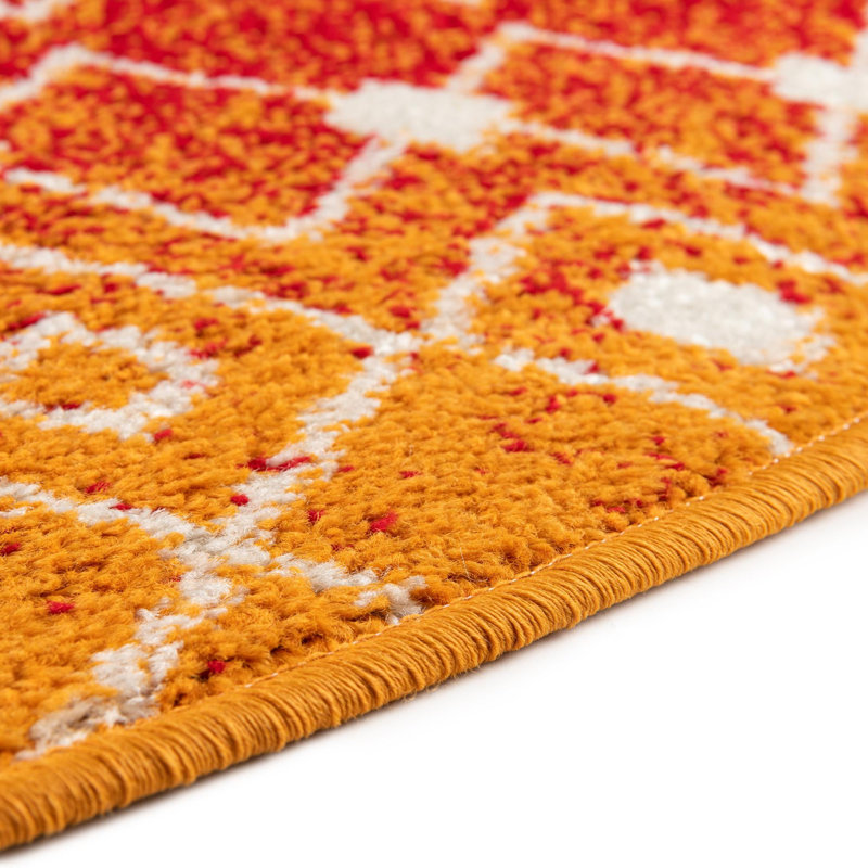 Abstract Indoor Rug, Oval 5'3" x 8'