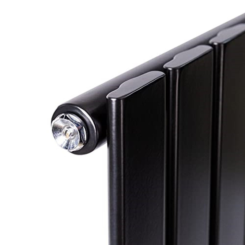 Aarvik Designer Radiator, Black, 1600cm H x 408cm W