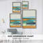 Turquoise et orange I, reproduction encadrée - bois massif-1260377304