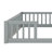 Double Twin Floor Bed With Fence And Guardrails-1321092691