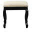 Tabouret de coiffeuse classique classique 1 pièce, noir, tiroir, contreplaqué, mobilier de chambre noir et miroir ouvert, contreplaqué, style contemporain