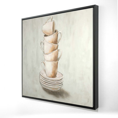 Stacked Cups Print On Canvas