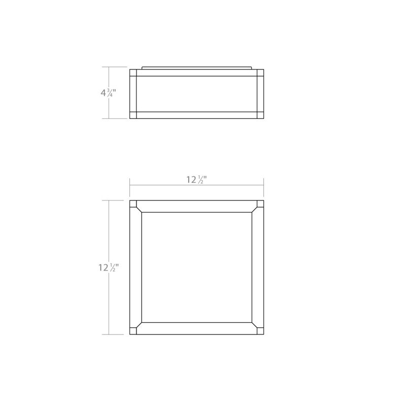 Cubix 1 - Light LED Flush Mount, 4.75" H x  12.5" W x 12.5" D