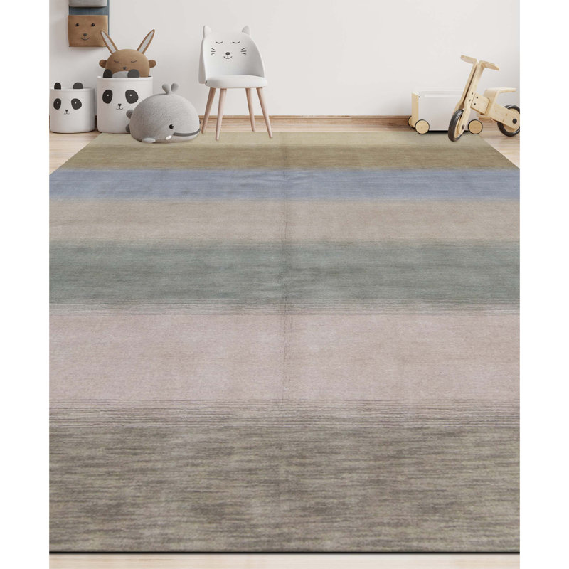 Gabbeh Wool Striped Area Rug