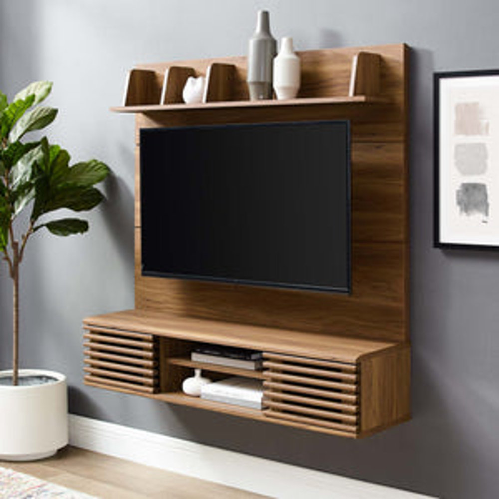 Mercury Row® Render Wall Mounted TV Stand Entertainment Center & Reviews | Wayfair