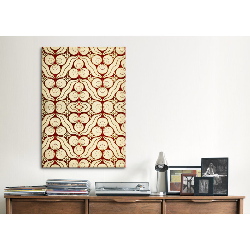 Velours avec un motif Chintamani, H 18 po x l 12 po x P 1,5 po, Pas de tapis, Toile tendue